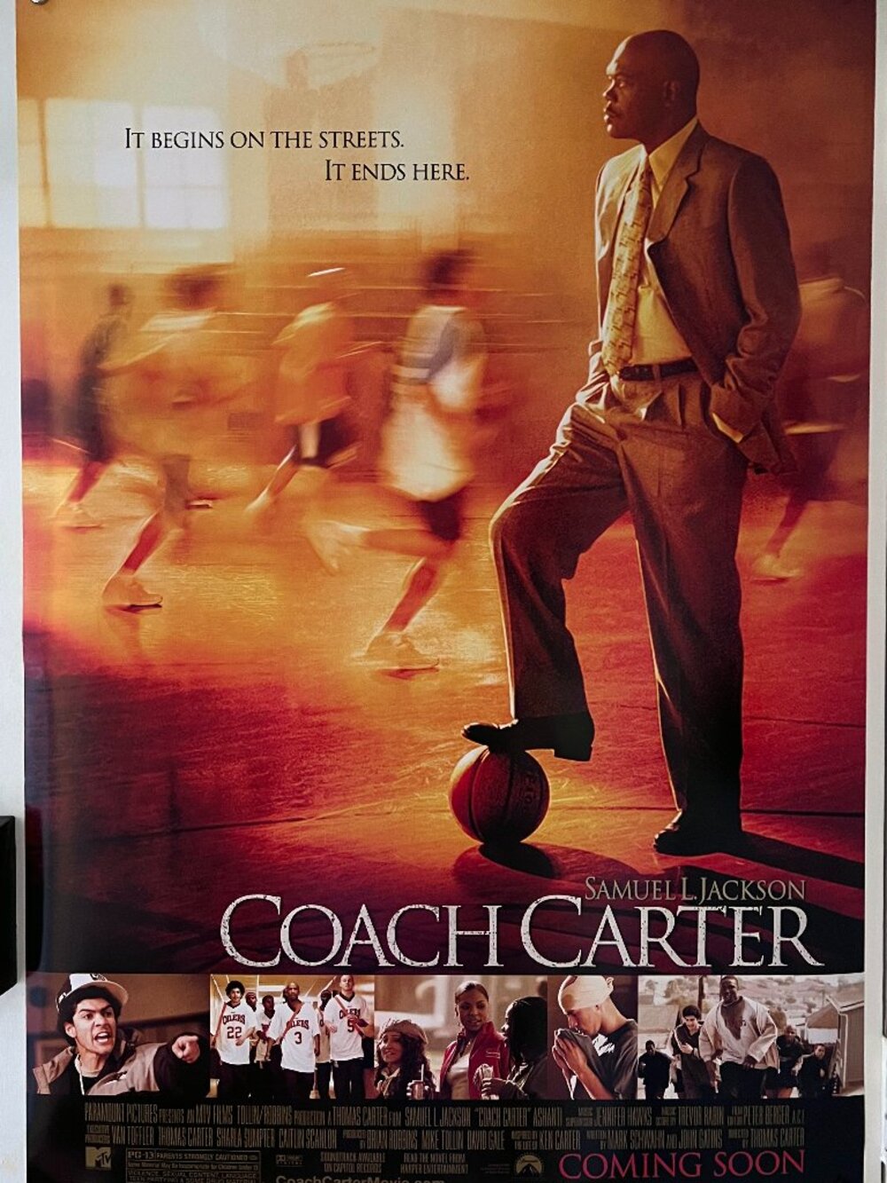 COACH CARTER (2005) - ORIGINAL DOUBLE SIDED MOVIE POSTER